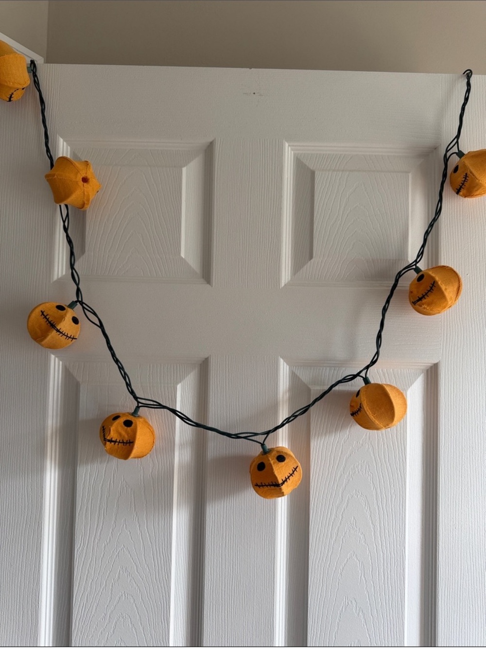 Pottery Barn Orange Halloween Jack-O'-Lantern String Lights - Home Holiday Decor